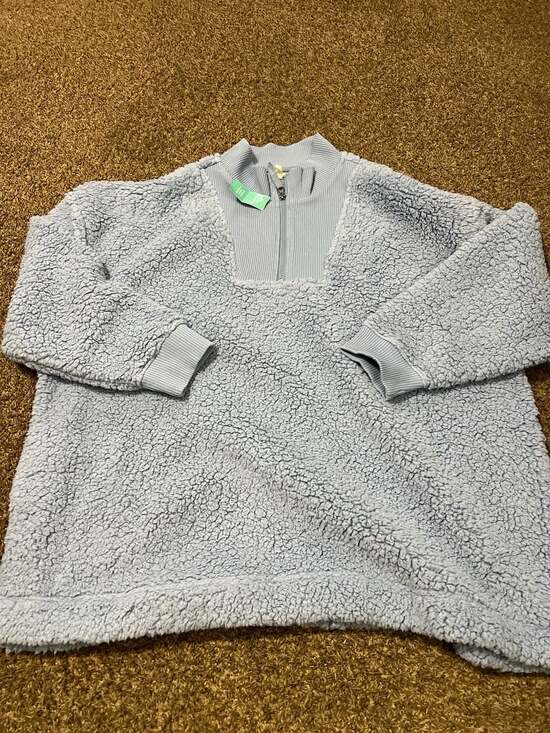 maurices Tops - Maurices Blue Sherpa Quarter Zip Pullover Sweatshirt